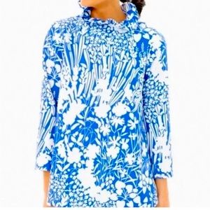 Tuckernuck Blue and White Wildflowers Faye Blouse